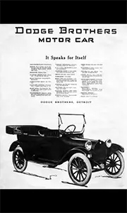 1910s Dodge Brothers automobile advertisement.