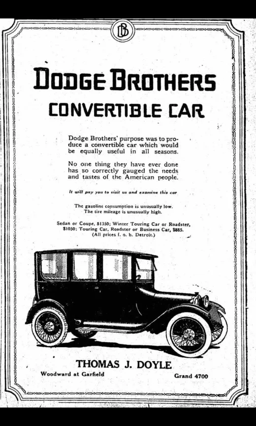 Dodge winter car with enclosed cabin, mid-1910s.