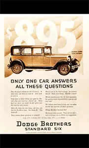 Dodge advertisement, mid-1920s.