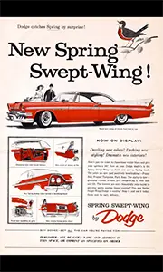 Advertisement for Dodge vehicles in the 1950s.