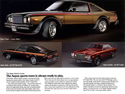 Dodge Aspen Supercoupe from the 1970s.
